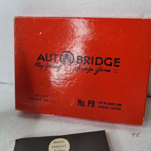 Vintage 1959  Autobridge Play Yourself Bridge Board Game Art Deco Instructions - Picture 4 of 6
